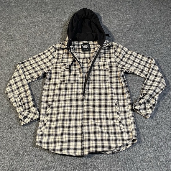 Empyre Other - Vintage Y2K Empyre Full Zip Flannel Plaid Hoodie Mens Small Oversized Skater